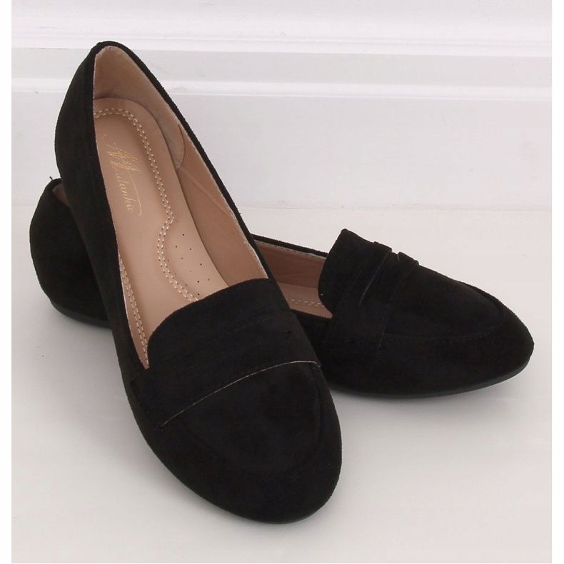Černé dámské mokasíny 3C-20 Black černý 1