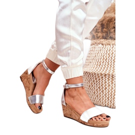 SEA Dámské sandály na klínku Silver MarryMe stříbrný 2