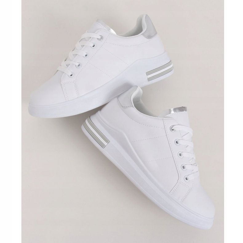 Bílé dámské tenisky LG20 WHITE / SILVER bílý stříbro 1