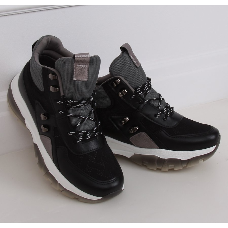 Černé kotníkové boty 2000-C03 černé černá 2