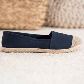 Módní tmavě modré espadrilky modrý 2