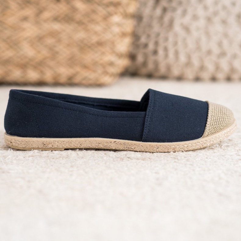 Módní tmavě modré espadrilky modrý 2