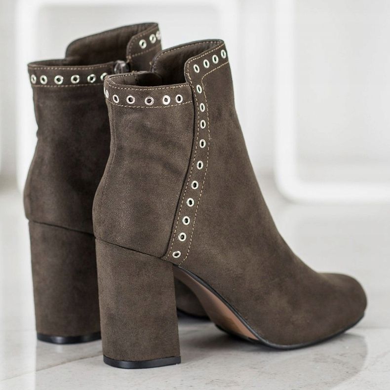 Evento Elegantní kozačky vícebarevný zelený 1