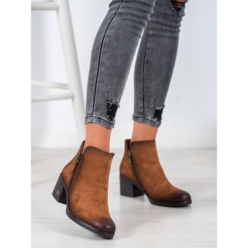 Semišové boty VINCEZA hnědý 2