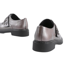 Šedé dámské boty C18-6391 šedá 2