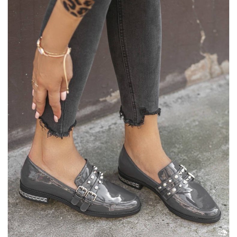 Šedé dámské boty C18-6252-2 šedá 1