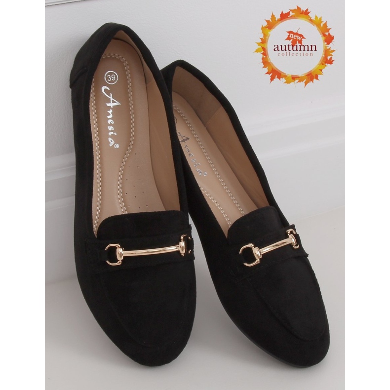 Černé dámské mokasíny 88-385 Black černý 1