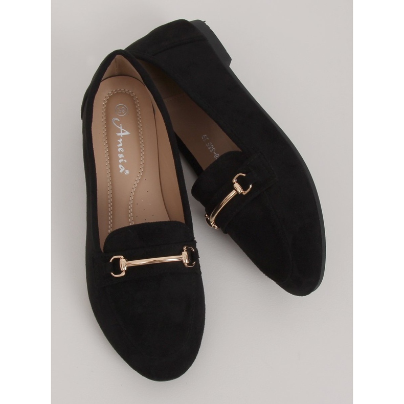 Černé dámské mokasíny 88-385 Black černý 2