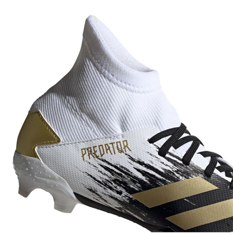 Kopačky Adidas Predator 20.3 Fg Jr FW9215 šedá / stříbrná, bílá, černá, zlatá bílý 2