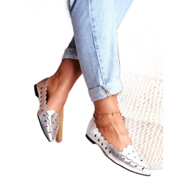 Lu Boo Dámské balerínky Stříbrná metalíza Dianna stříbrný 3 Lu Boo Dámské balerínky Stříbrná metalíza Dianna stříbrný 3