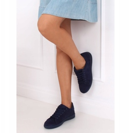 Tmavě modré semišové dámské tenisky 6301 námořnická modrá 2