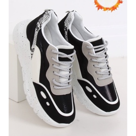 Černobílé sportovní boty LL1771 Black bílý černá 1