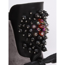 Šedé Šněrovací boty Workery Grey NC1062 Grey šedá 2