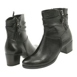 Caprice černé vysoké podpatky 25347 černá 3