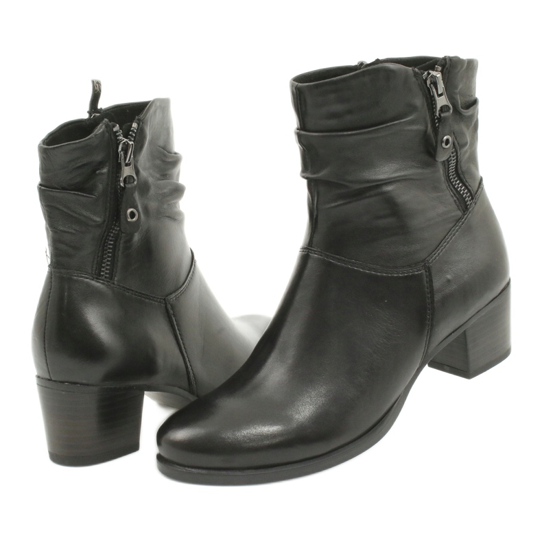 Caprice černé vysoké podpatky 25347 černá 3