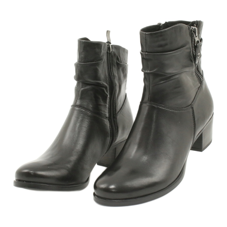 Caprice černé vysoké podpatky 25347 černá 2