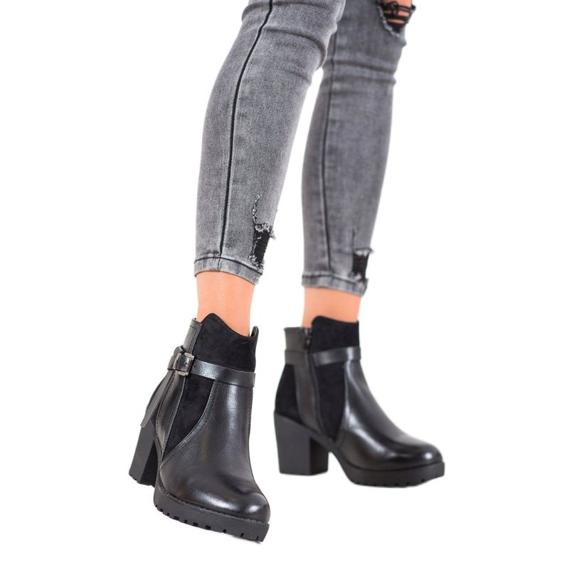 J. Star Pohodlné boty na platformě černý 1