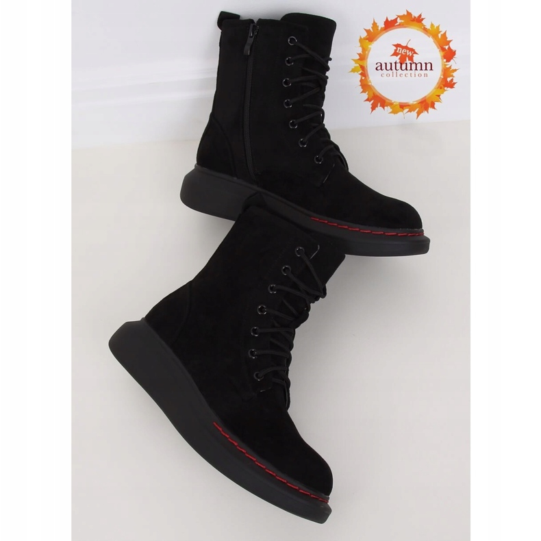 Černé šněrovací boty NC1070 černé černý 1