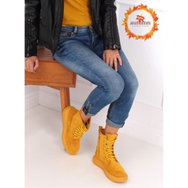 Žluté šněrovací boty NC1070 žluté žluť 1