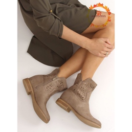 Prolamované boty se skrytým podpatkem béžové CH2008 béžové béžový hnědý 1