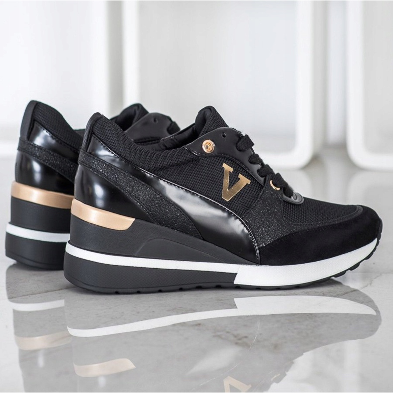 Vinceza Tenisky na klínku Vincez černá 2