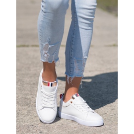 SHELOVET Stylové tenisky s eko kůží bílý 2