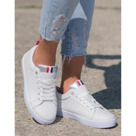 SHELOVET Stylové tenisky s eko kůží bílý 2