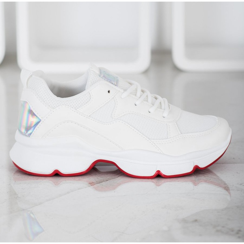 SHELOVET Pohodlné bílé tenisky bílý 1