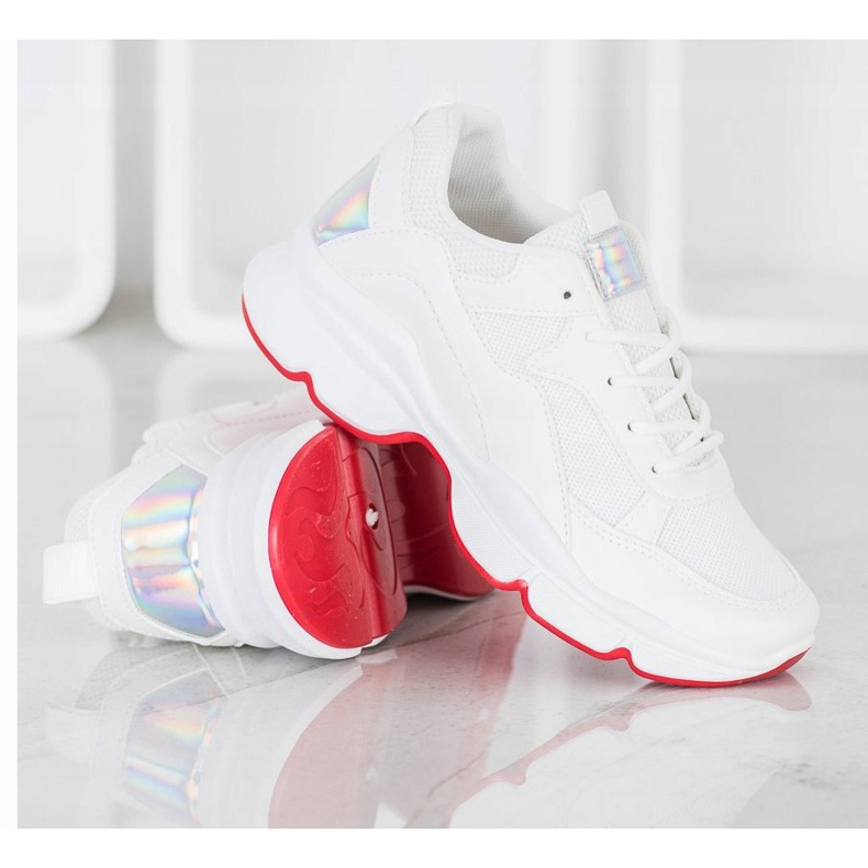 SHELOVET Pohodlné bílé tenisky bílý 2