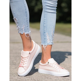 SHELOVET Tenisky s eko kůží růžový 2