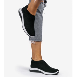 Černé sportovní nazouvací boty KK-211 černá 2 Černé sportovní nazouvací boty KK-211 černá 2