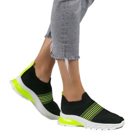 Černé a zelené sportovní nazouvací boty 8087-SP černá zelená 1 Černé a zelené sportovní nazouvací boty 8087-SP černá zelená 1