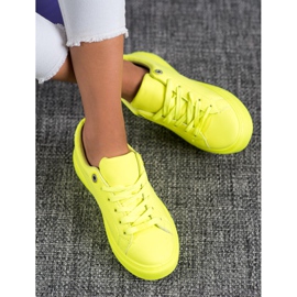 SHELOVET Tenisky s eko kůží žlutá 1