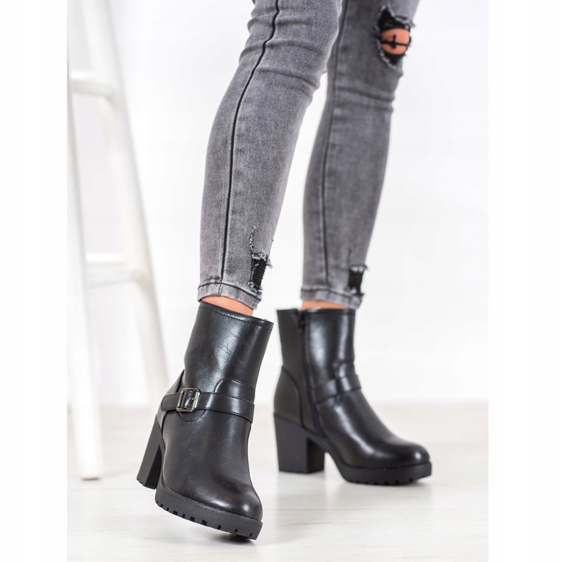 J. Star Módní boty na platformě černá 1