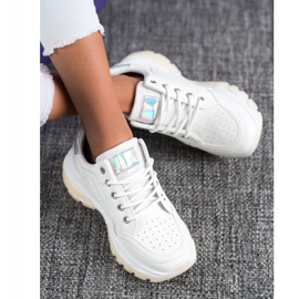 SHELOVET Eko kožené tenisky bílý 2