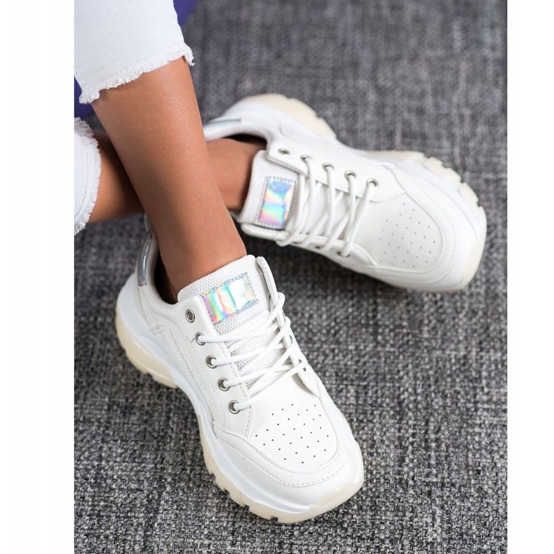 SHELOVET Eko kožené tenisky bílý 2