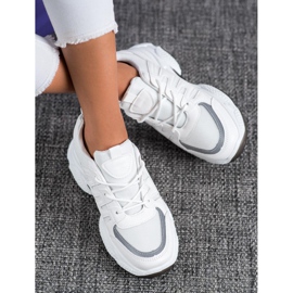 SHELOVET Pohodlné tenisky se síťovinou bílý 2