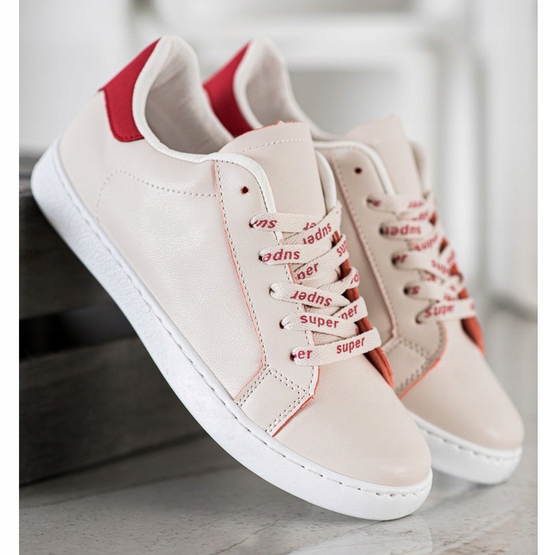 SHELOVET Módní sportovní obuv bílý červené 2