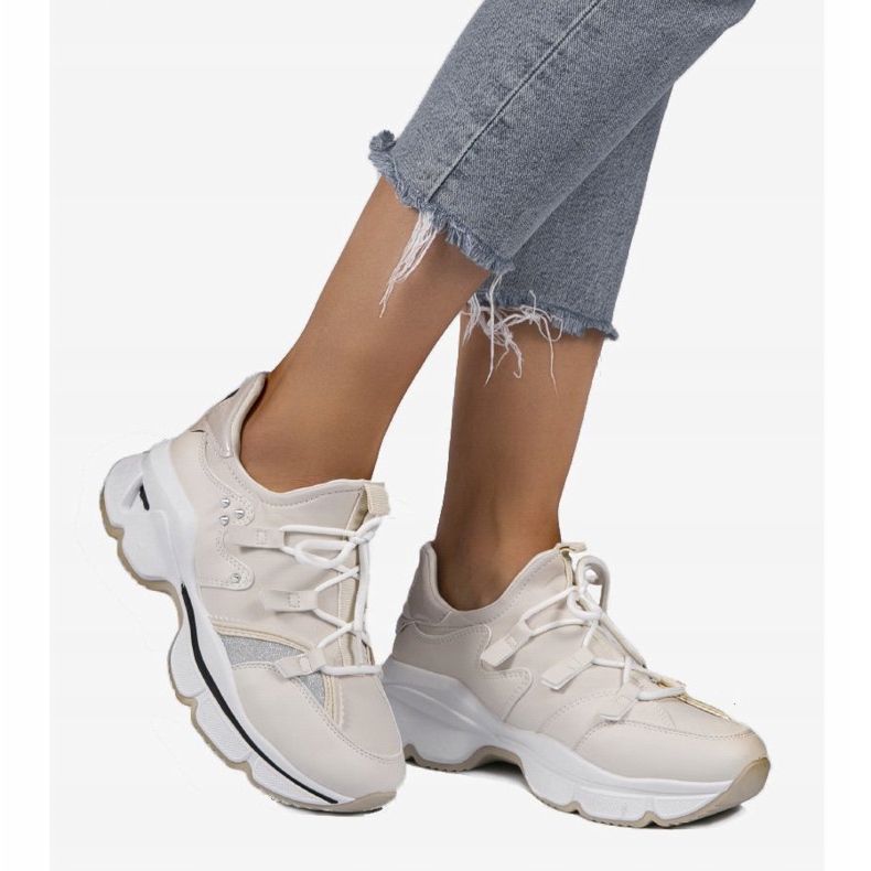 Béžové tenisky Lycra C947 béžový 1