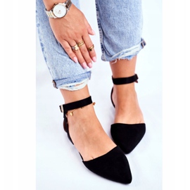 SEA Dámské černé ploché balerínky s páskem s Allison Spitz černá 2 SEA Dámské černé ploché balerínky s páskem s Allison Spitz černá 2