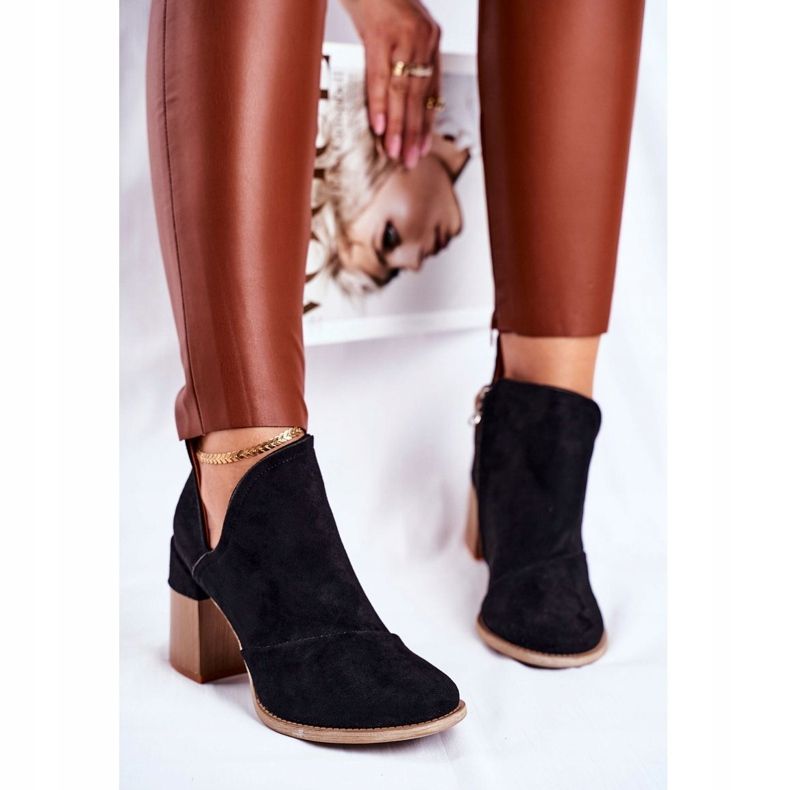 MSMG Dámské kozačky na podpatku černé střihu Meliori černá 1 MSMG Dámské kozačky na podpatku černé střihu Meliori černá 1