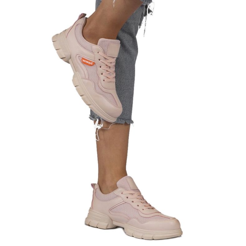 Růžová módní sportovní obuv C051 růžový 1