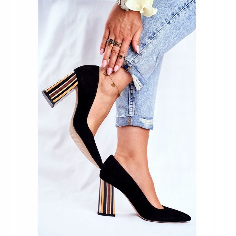 PV3 Dámské lodičky Visconi semiš černá 7417302/200 2 PV3 Dámské lodičky Visconi semiš černá 7417302/200 2