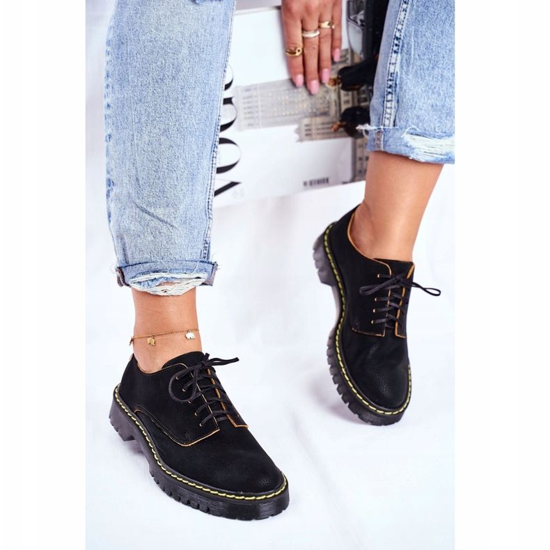 Dámské kožené oxfordky Brogues černé Maciejka 04087-01 černý 1