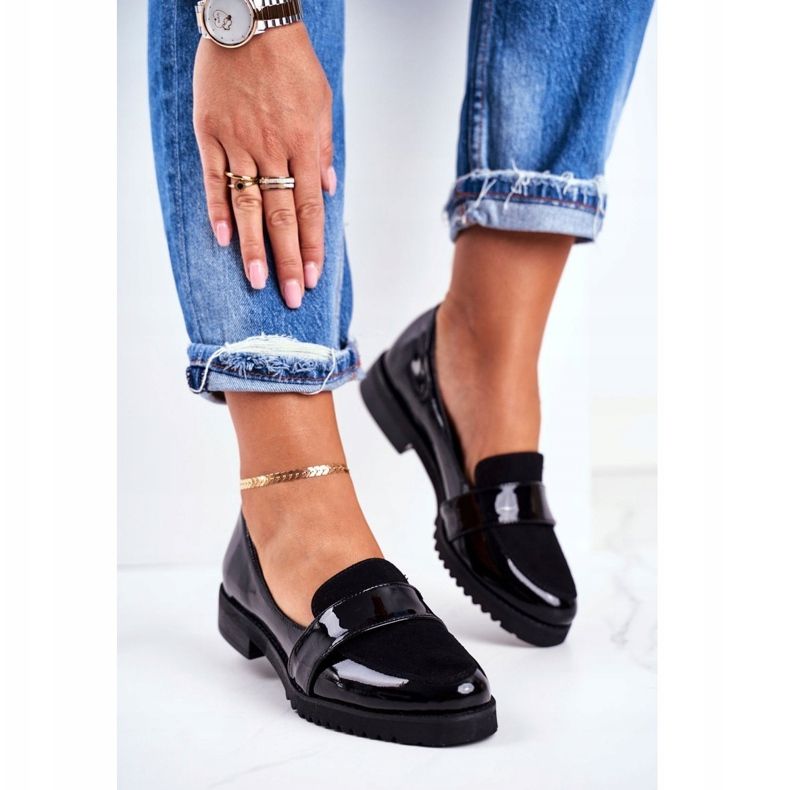 Dámské mokasíny Lordsy Patent Leather Black Nicole 2589 černá 1