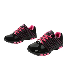 Černý dámský sportovní trek W118 růžový 2