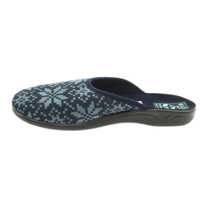Velurové pantofle Adanex 25405 Navy blue námořnická modř modrý 1