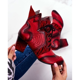 Dámské kozačky kožené Maciejka červené 03194 1 Dámské kozačky kožené Maciejka červené 03194 1