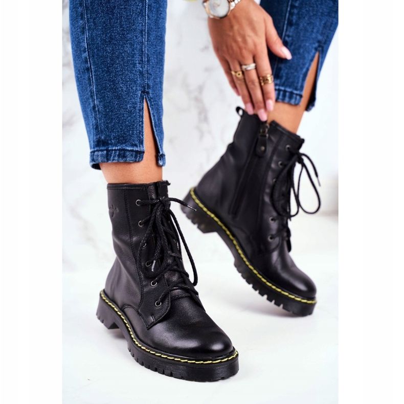 Dámské kozačky Glany Workers Maciejka Black 01609-33 / 00-6 černá 1