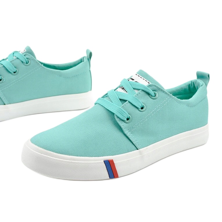 Zelené klasické dámské tenisky T-1743 zelená 1